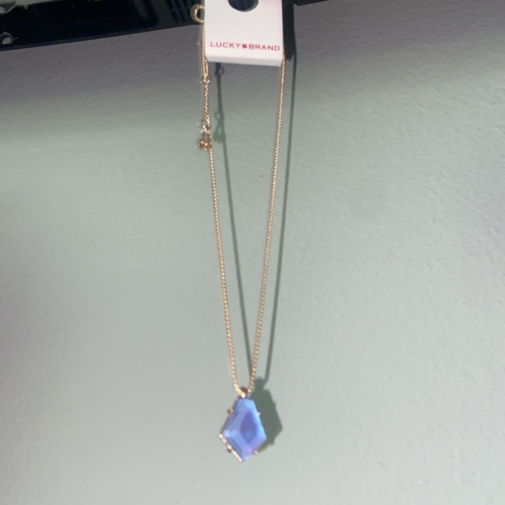 🆕 Lucky Brand Set Stone Pendant Necklace - Picture 4 of 7